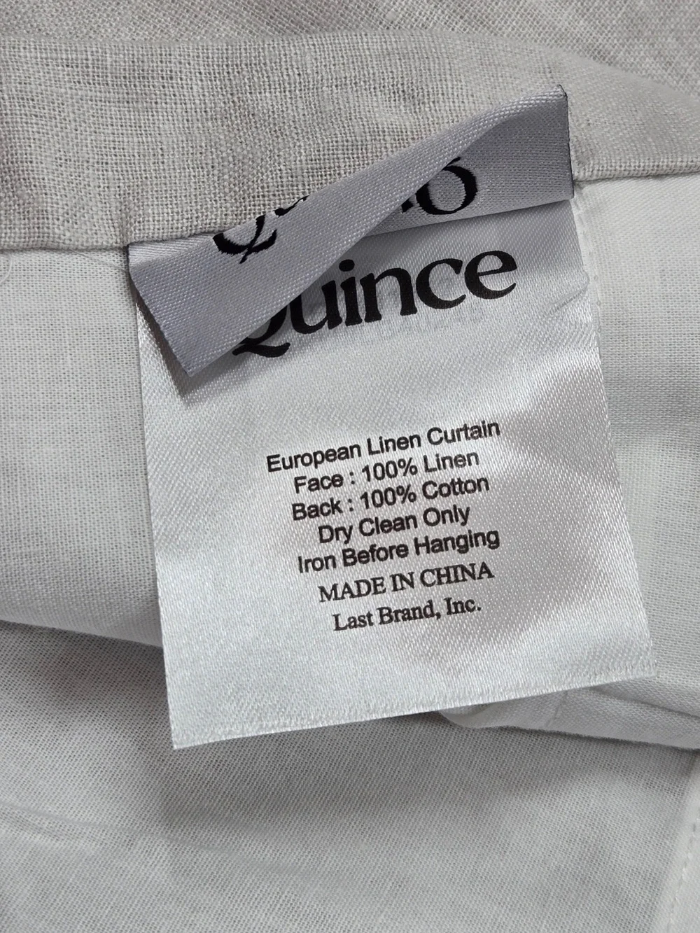 NWT QUINCE Set Of 2 48x84 European Linen Curtains Cloud 9281